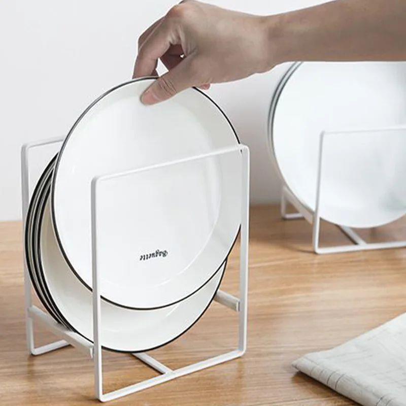 1pc kitchen cabinet plate storage countertop dish rack drawe