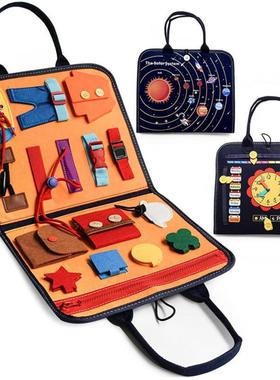 Kids Montessori Toys Educational Baby Busy Board Cartoon Ear