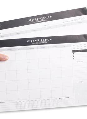 Large A4 Monthly Life Planners Weekly Daily Memo Pad Noteboo