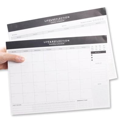 Large A4 Monthly Life Planners Weekly Daily Memo Pad Noteboo