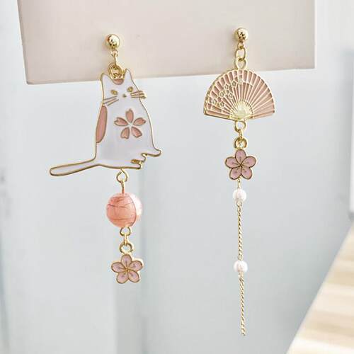 Korean Style Flower Cute Animal Dangle Earrings For Women Mo