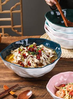 Ceramic large salad bowl buffet restaurant fruit bowl