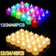 Tea Flameless Lights 48Pcs Candles Powered LED Battery
