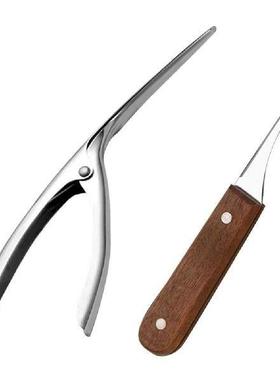 Stainless Steel Shrimp Opener Walnut Deveiner Bottle