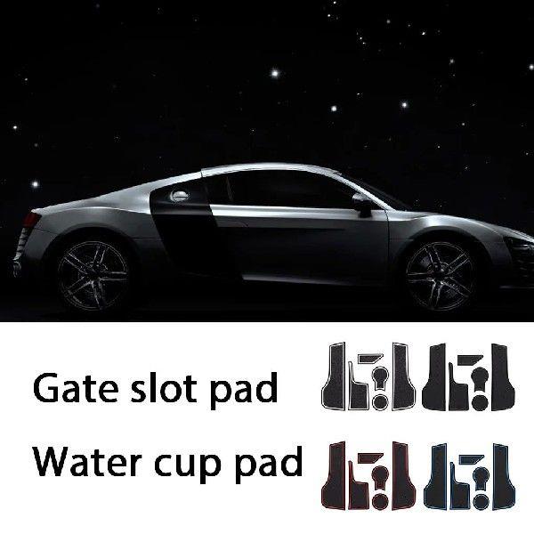 5 Pieces Gate Slot Cup Mat Silicone Automobile Coaster Pad