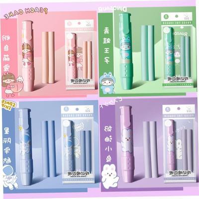 press eraser pupil stationary cute replaceable erasers pen