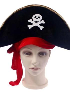 Halloween Red Streamer Pirate Hat Funny Costume Special
