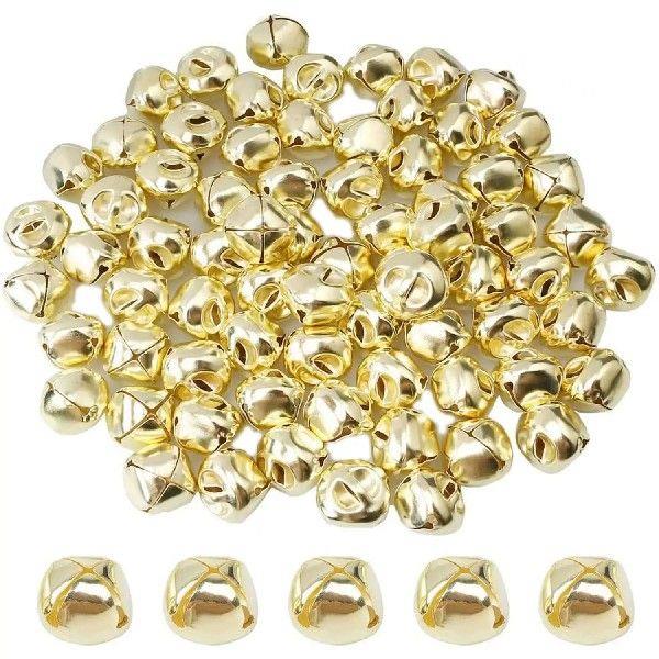 100 Pieces Jingle Bells 15mm Metal Jingle Bells Mini Craft