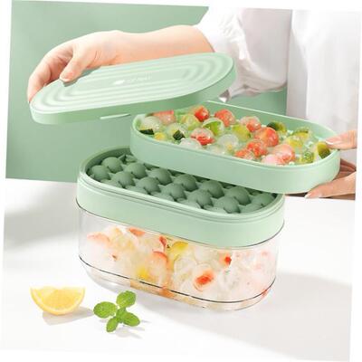 Ice Cube Trays Silicon Bottom Ice Cube Storage Container Box