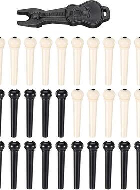 36 Pieces Acoustic Guitar Bridge Pins Pegs in White and Blac