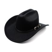 Women Jazz Western Men Cowboy Fedora hat 西部牛仔毛呢礼帽