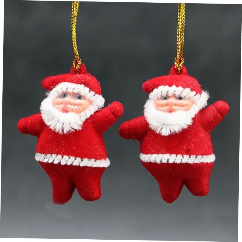(6pcs/pack)5cm Mini Santa Claus Christmas Tree Decoration Ha