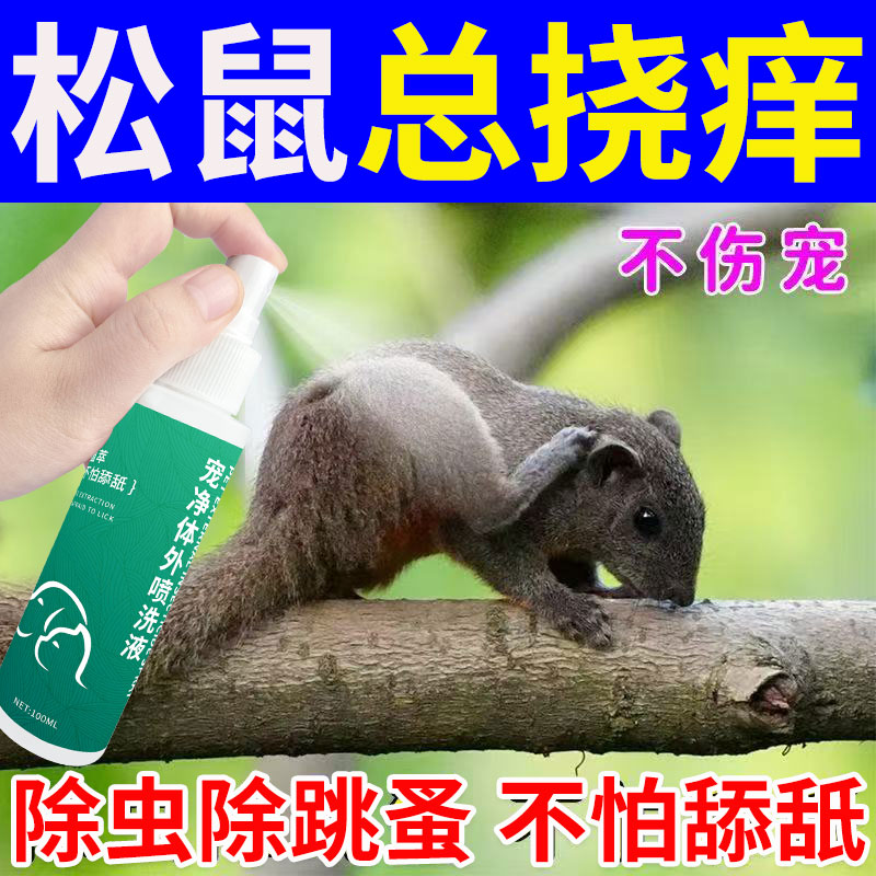 松鼠体外驱虫身上去跳蚤虱子螨虫专用小宠驱虫用品不怕舔强效驱虫