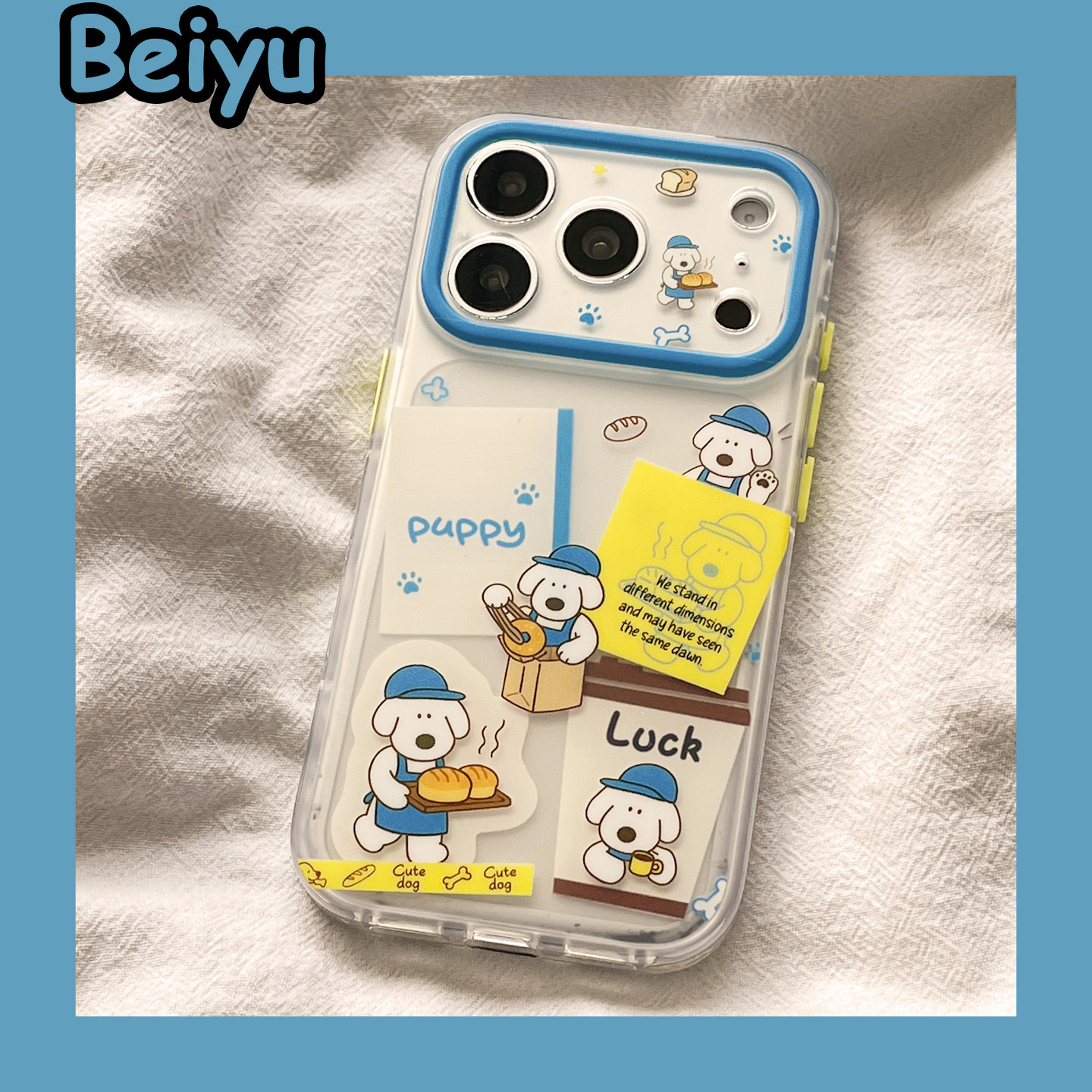 可爱卡通涂鸦便签小狗插画适用苹果17Promax手机壳iphone16pro新款17小众15pro趣味15pm磨砂17pro创意16全包p