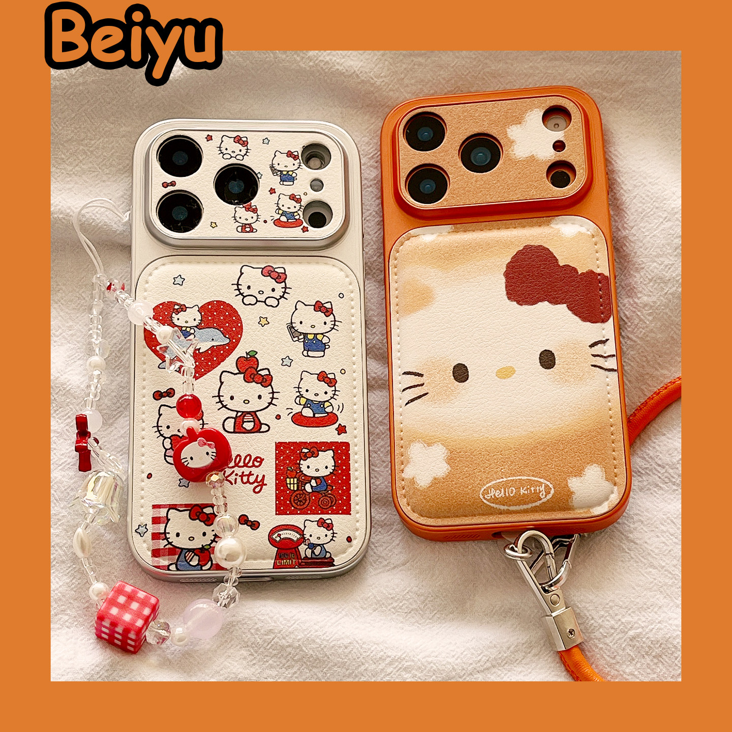 可爱卡通HelloKitty适用苹果17Promax手机壳iphone16pro新款15pro小众16pm带挂绳链条14pro硅胶17pro皮质全包,3C数码配件,手机保护套/壳,淘宝优惠券,粉丝福利购,淘宝优惠卷