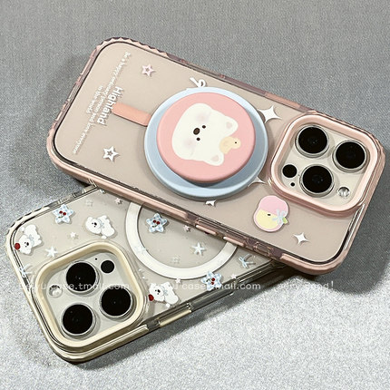 可爱卡通西高地小狗适用苹果16Promax手机壳iphone15pro新款14小众14pro硅胶13带磁吸支架12创意少女心11全包