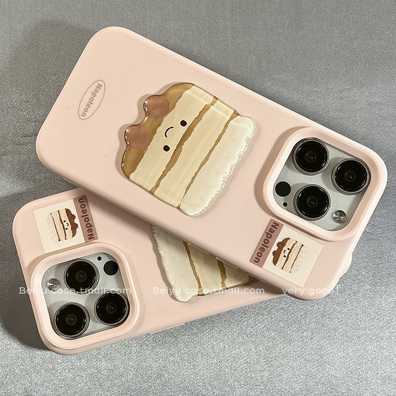少女粉色立体蛋糕手机壳