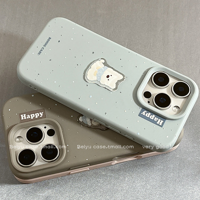 简约纯色卡通动物ins手机壳