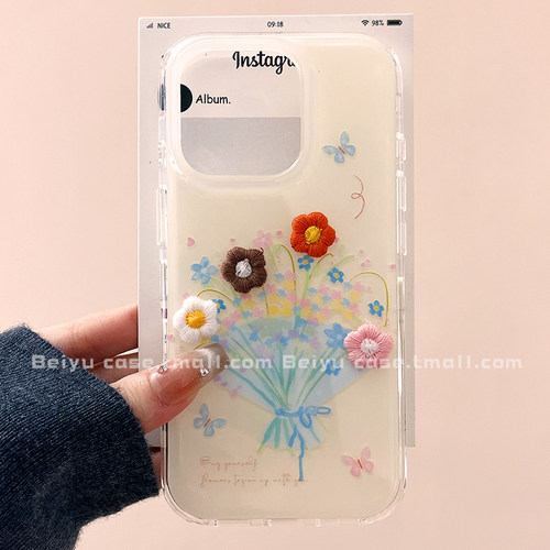 ins韩系花朵适用苹果手机壳