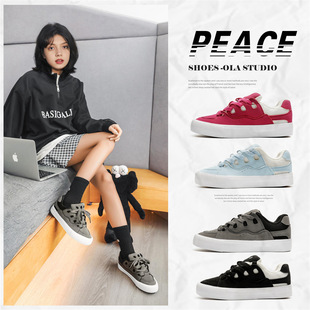 百搭潮流面包鞋 2026年春季 情侣ins学生韩版 透气软底滑板鞋 女 新款
