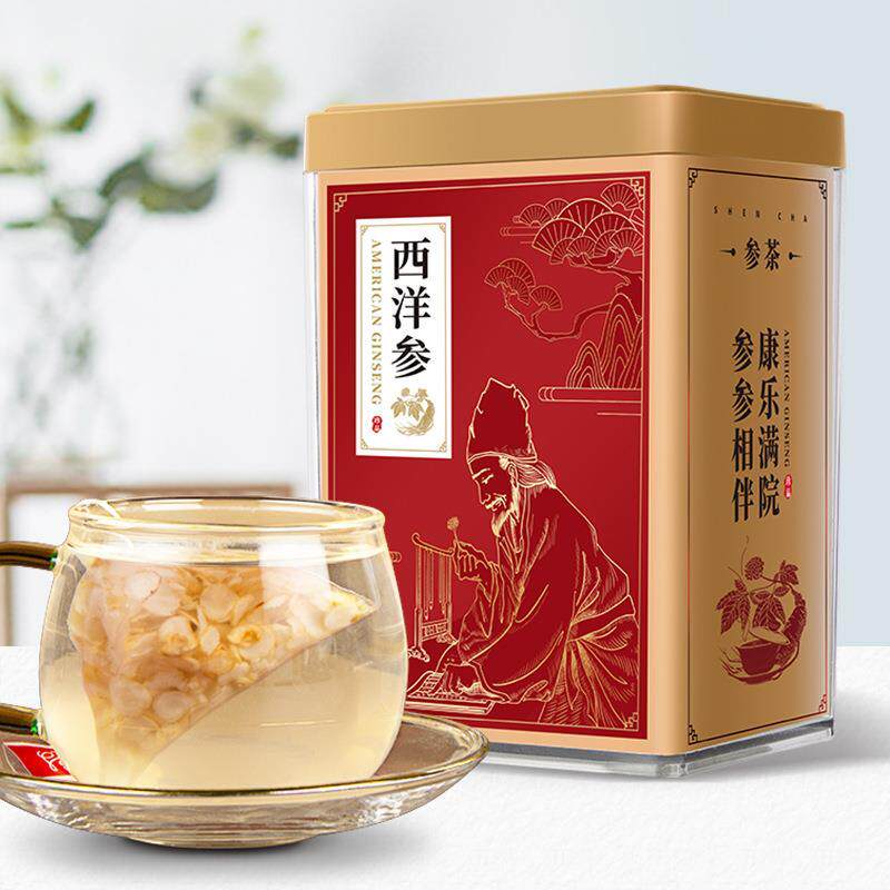西洋参袋泡茶三角包 吉林参类养生茶礼盒装送礼花旗参片
