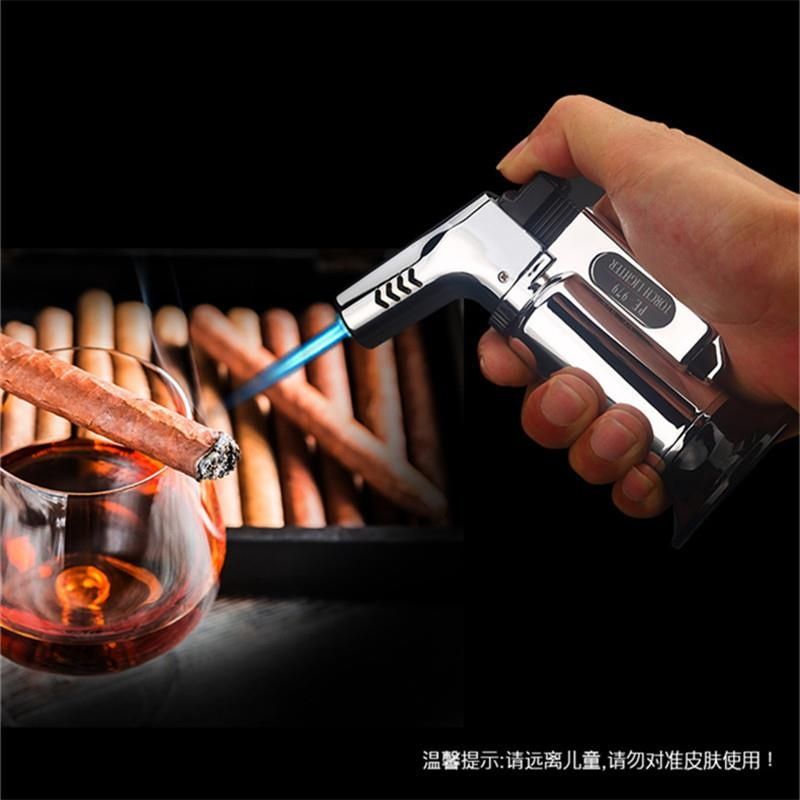 直冲喷枪防风点火器金属焊枪户外烧烤充气打火机烧猪毛点艾灸雪茄