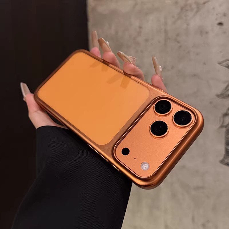 【抗指纹】适用于苹果17promax手机壳新款轻薄电镀星宇橙iPhone17pro简约时尚高级感17pro防摔情侣款创意硬套
