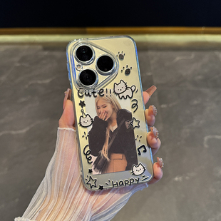 60pro 相框猫咪适用于华为pura80手机壳新款 可以放照片mate80创意简约轻薄70ultra高级感柔软防摔70Air情侣款