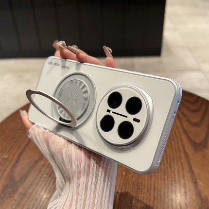 【360°旋转】适用于荣耀magic7手机壳6pro'新款磨砂磁吸支架honer300全包带镜头膜高级感男女防摔