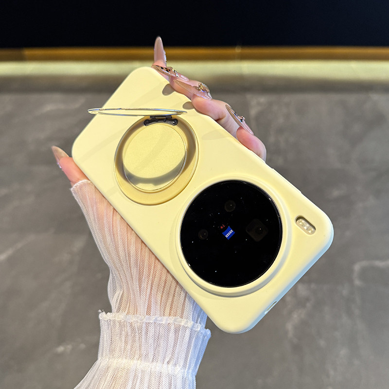 【360°自由旋转，软糯手感】适用于vivox300pro手机壳新款液态硅胶无线磁吸x300旋转支架全包简约纯色追剧软