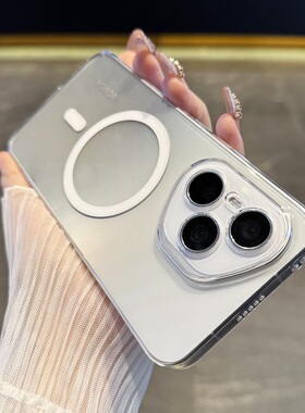 【高清透亮】适用于荣耀400pro手机壳磁吸透明新款简约honer400全包镜头边框防摔轻薄手感高级男女硬