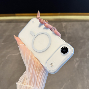 适用于苹果Air手机壳新款 轻薄磨砂iPhone17promax自带镜头膜16plus无边框15肤感14简约防指纹无线磁吸防摔硬