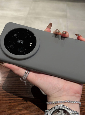 适用于小米14Ultra手机壳新款软糯液态硅胶xiaomi15简约纯色14pro防摔13高级感十四时尚男女硬套高级灰色十三