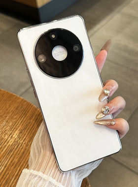 【冰感玻璃】适用于荣耀X50手机壳新款原机色x60pro自带镜头膜400pro全包防摔magic7pro高级感电镀男女款硬套