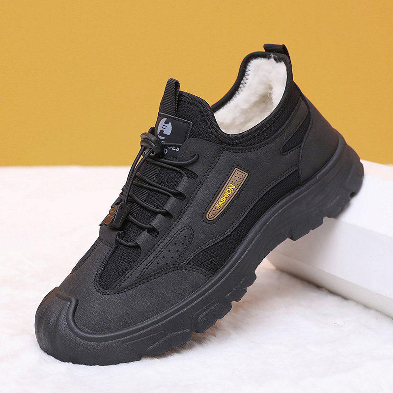 2025冬季新款老北京棉鞋男士加绒绵羊毛雪地靴加厚防滑中年爸爸鞋,流行男鞋,棉鞋,淘宝优惠券,粉丝福利购,淘宝优惠卷
