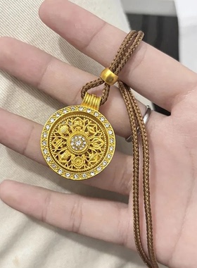 中国风旋转八宝罗盘吊坠项链