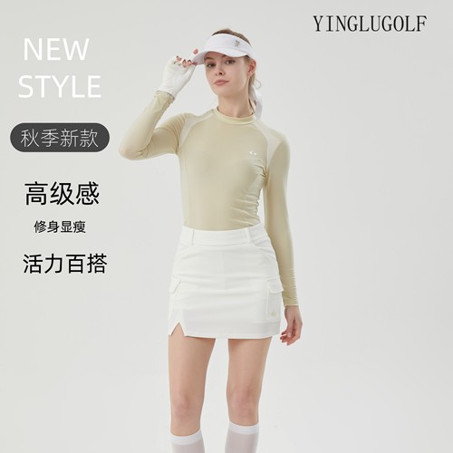 显白色系春秋新款高尔夫球服装女