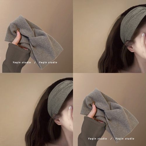 燕麦灰色！优雅气质发箍宽边发带