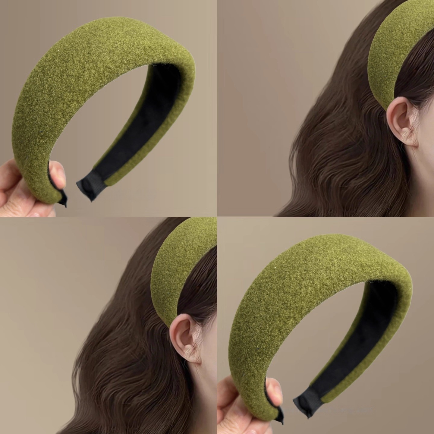 【冷婉清秋】韩版羊毛呢气质发箍