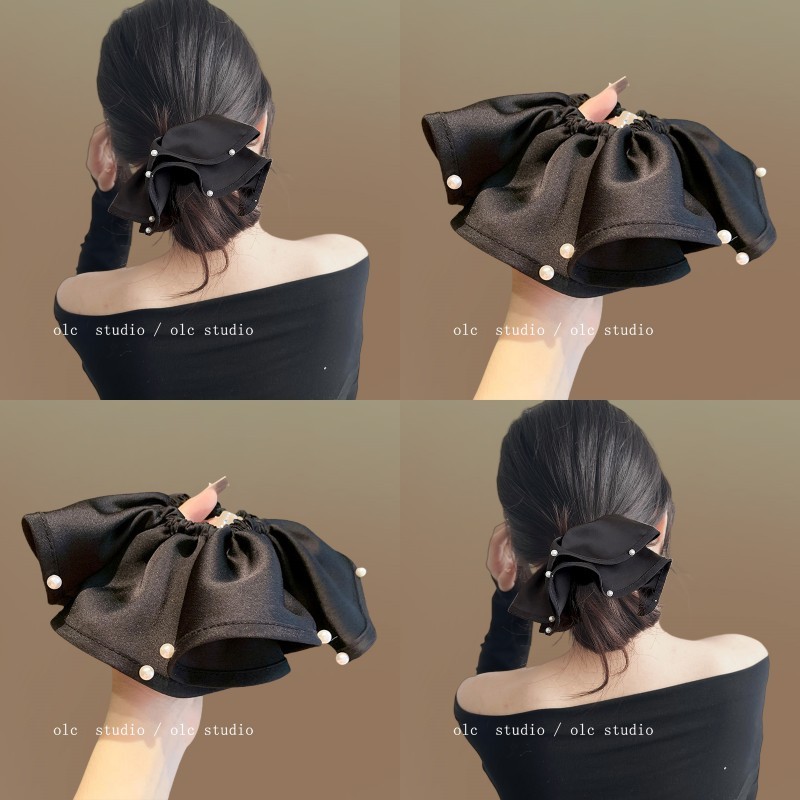 赫本千金！珍珠边大肠发圈！