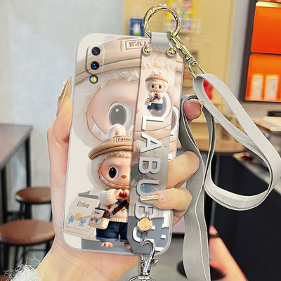 适用于vivoNex手机壳nex后置指纹液态腕带支架软壳卡通拉布布可爱背带保护套防摔直边磨砂简约创意个性男女款