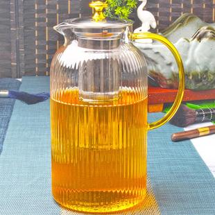 超大玻璃茶壶泡茶壶茶水过滤办公家用加厚茶具耐热耐高温煮水壶