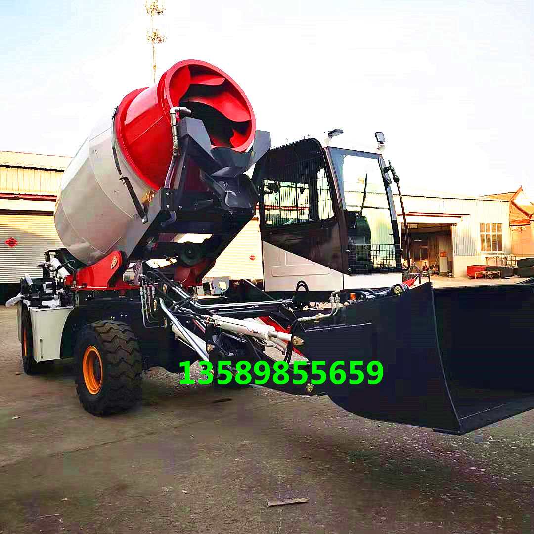 鲁樽混凝土搅拌运输罐车 2方小型搅拌车 自动上料混凝土搅拌罐车