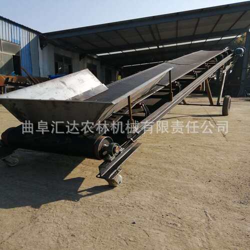 购矿用皮带输送机 玉米装车吸粮机 可伸缩式输送机y2