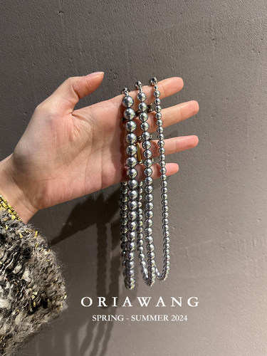 ORIAWANG 原创进口施华洛 S925纯银兰调珍珠项链