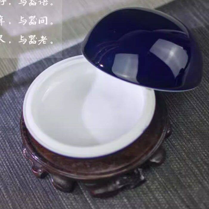 包陶瓷器印泥盒 古风篆刻印章朱砂印泥缸胭脂盒 书法书画用品
