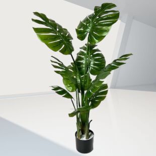仿真老桩龟背竹级感绿植物装饰客厅室内摆件欧款假树落地大盆栽