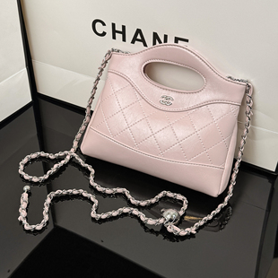 小香风包包女2025新款 高级感菱格链条手提包贵气小金球单肩斜挎包