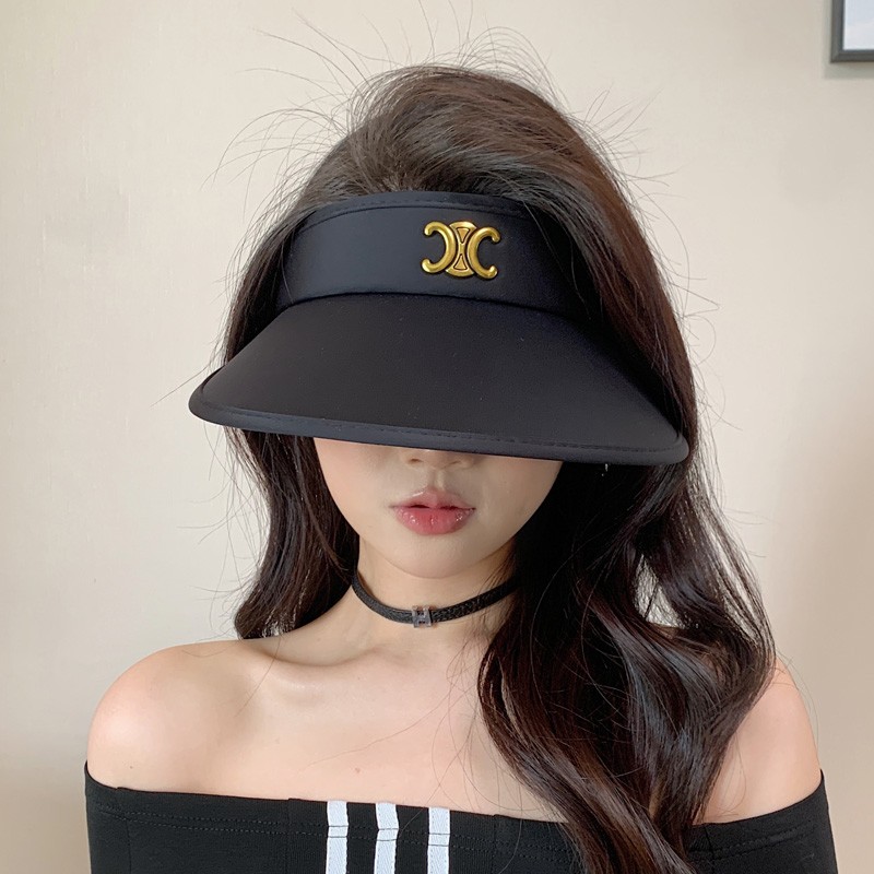 欧洲站大帽檐遮阳帽女空顶防晒帽