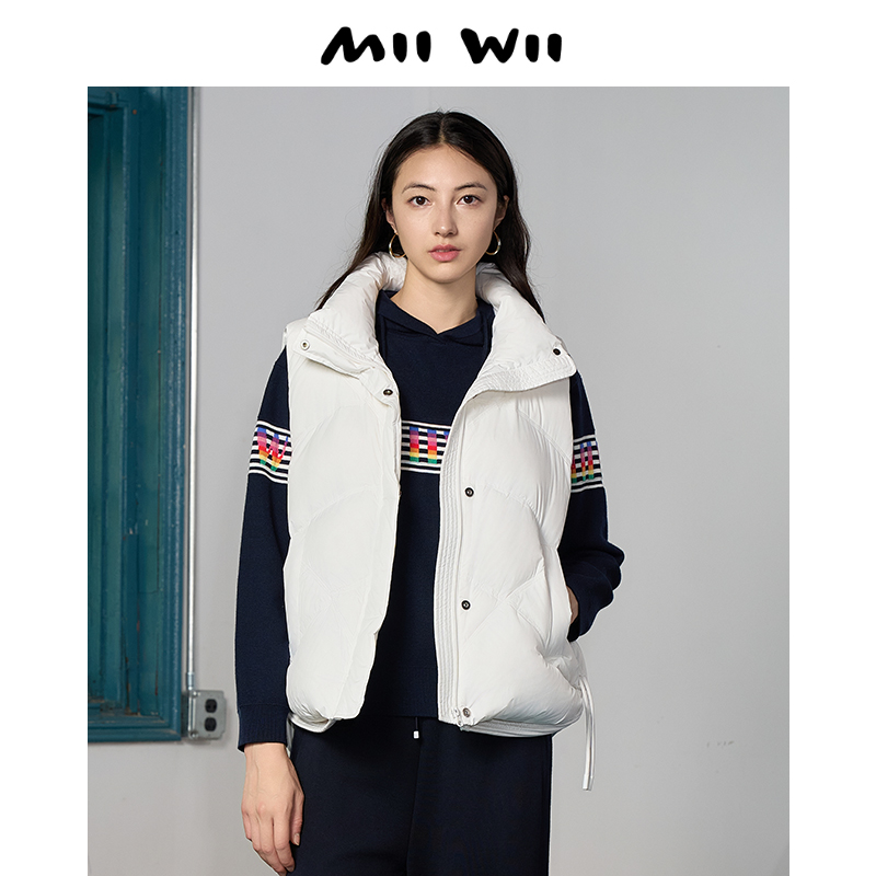 MIIWII/末·未白色羽绒马夹
